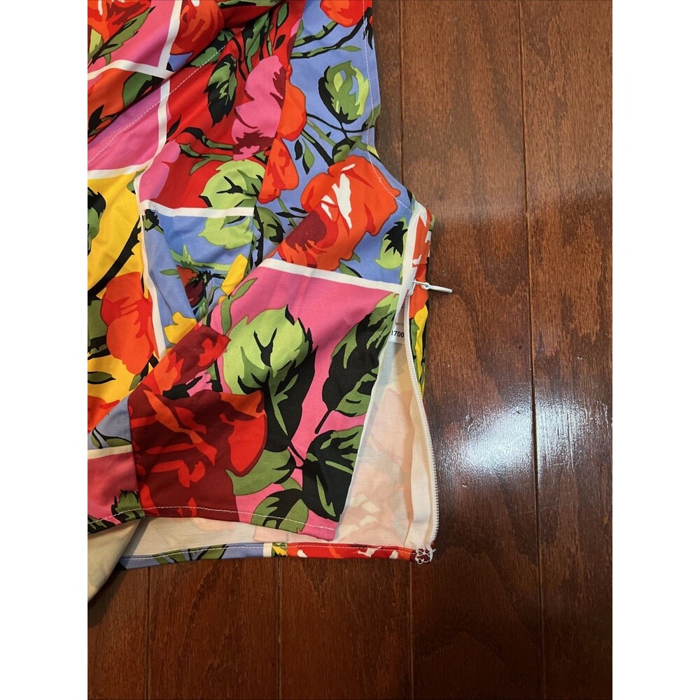 New York & Co Small Floral‎ One Shoulder Farm Rio vibes Beautiful Bright Colors - Picture 6 of 11